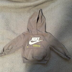 Nike Kids Hoodie in Gray with White Logo